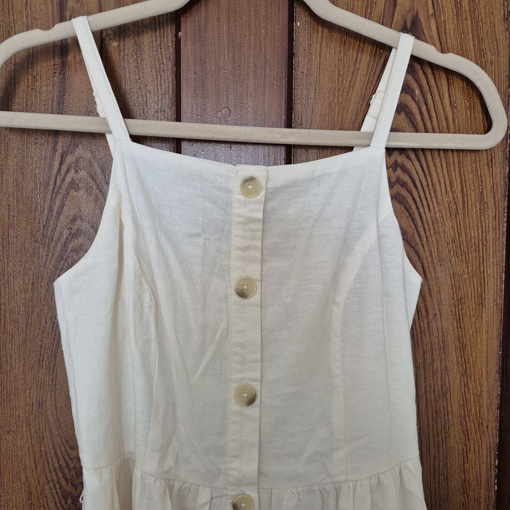 Cream Button-Down Sundress OLD NAVY - Picture 4 of 5